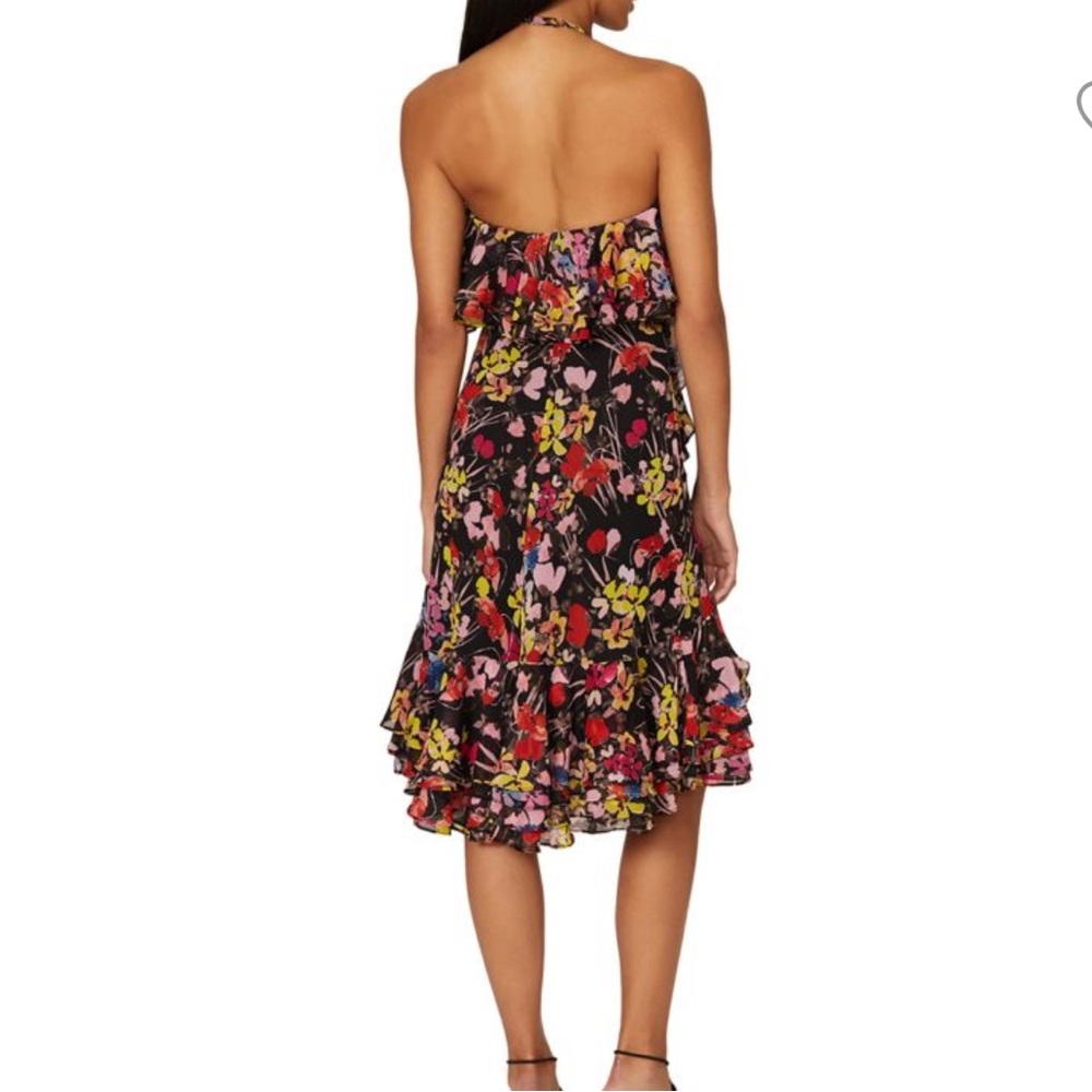 JASON WU Halter Floral Ruffle‎ Midi Dress Size 8 - Picture 2 of 9